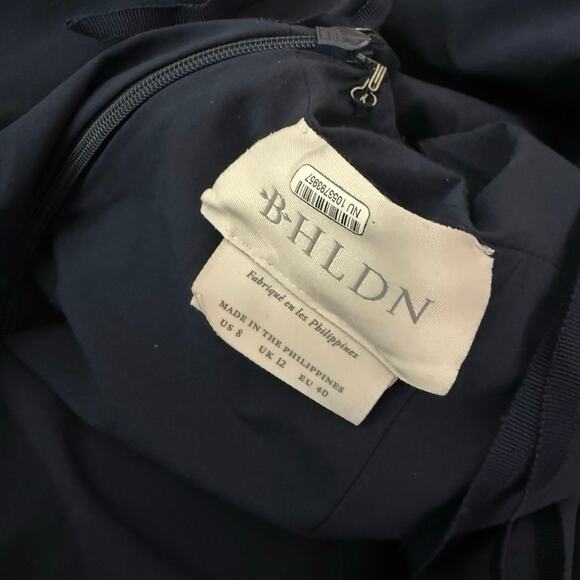 BHLDN Anthropologie NAVY dark blue Montreal maxi dress halter women's size 8 - Picture 11 of 12